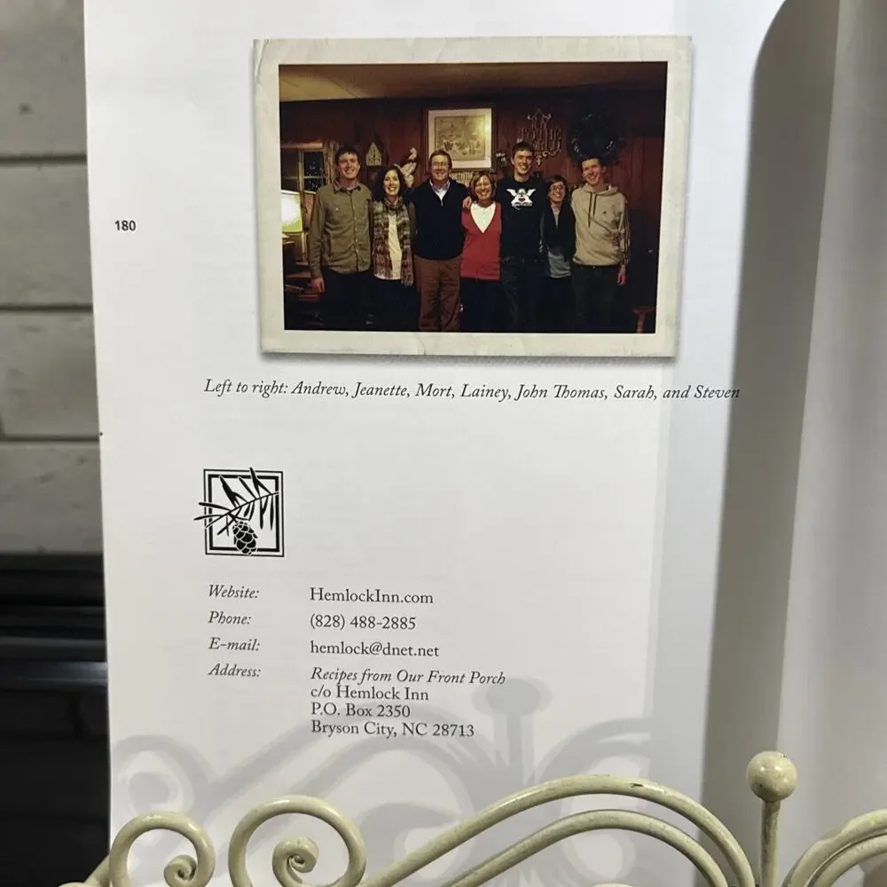 Recipes from Our Front Porch-Hemlock Inn-Bryson City-Lainey Shell White‎